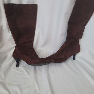 Brown suede boots!
